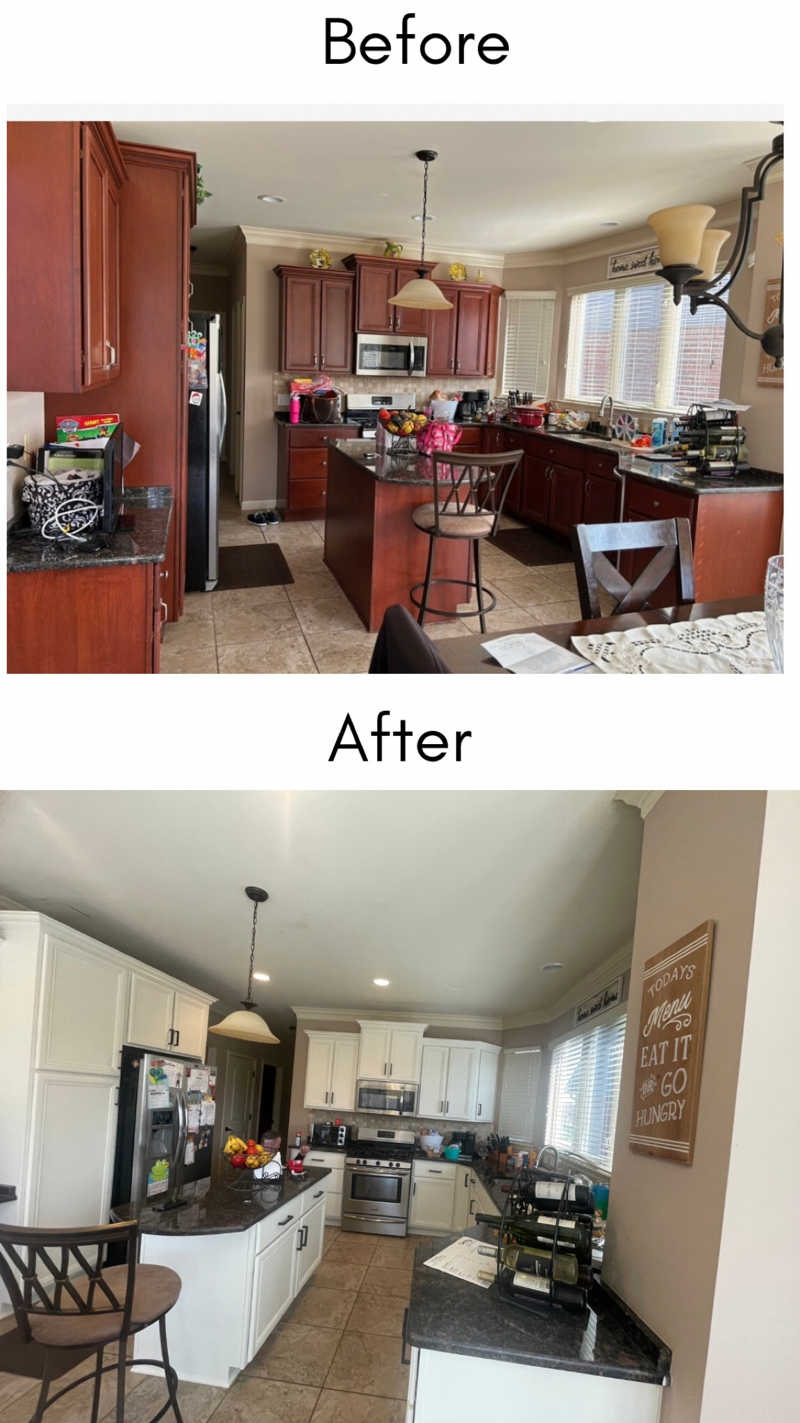 We just re-did our kitchen to brighten it up and to give it a more up-to-date look. We had our kitchen cabinets sprayed from Cherry to a cream color. Here are some of the pieces I have found like kitchen, handles, and plants on top of the cabinets and some potential light fixtures.
#kitchen #kitchenmakeover #creamcabinets #paintedcabinets #blackhardware #lightfixtures #shelfliner

#LTKhome #LTKstyletip