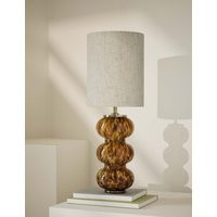 M&S Tortoise Shell Glass Twist Base Table Lamp Brown | Marks & Spencer (UK)