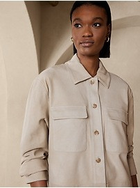 Heritage Suede Shirt Jacket | Banana Republic (US)