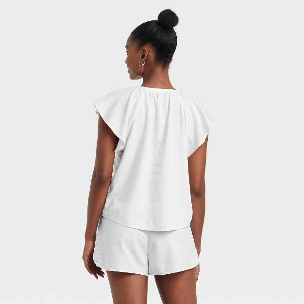 Women's Flutter Short Sleeve Blouse - Universal Thread™ | Target