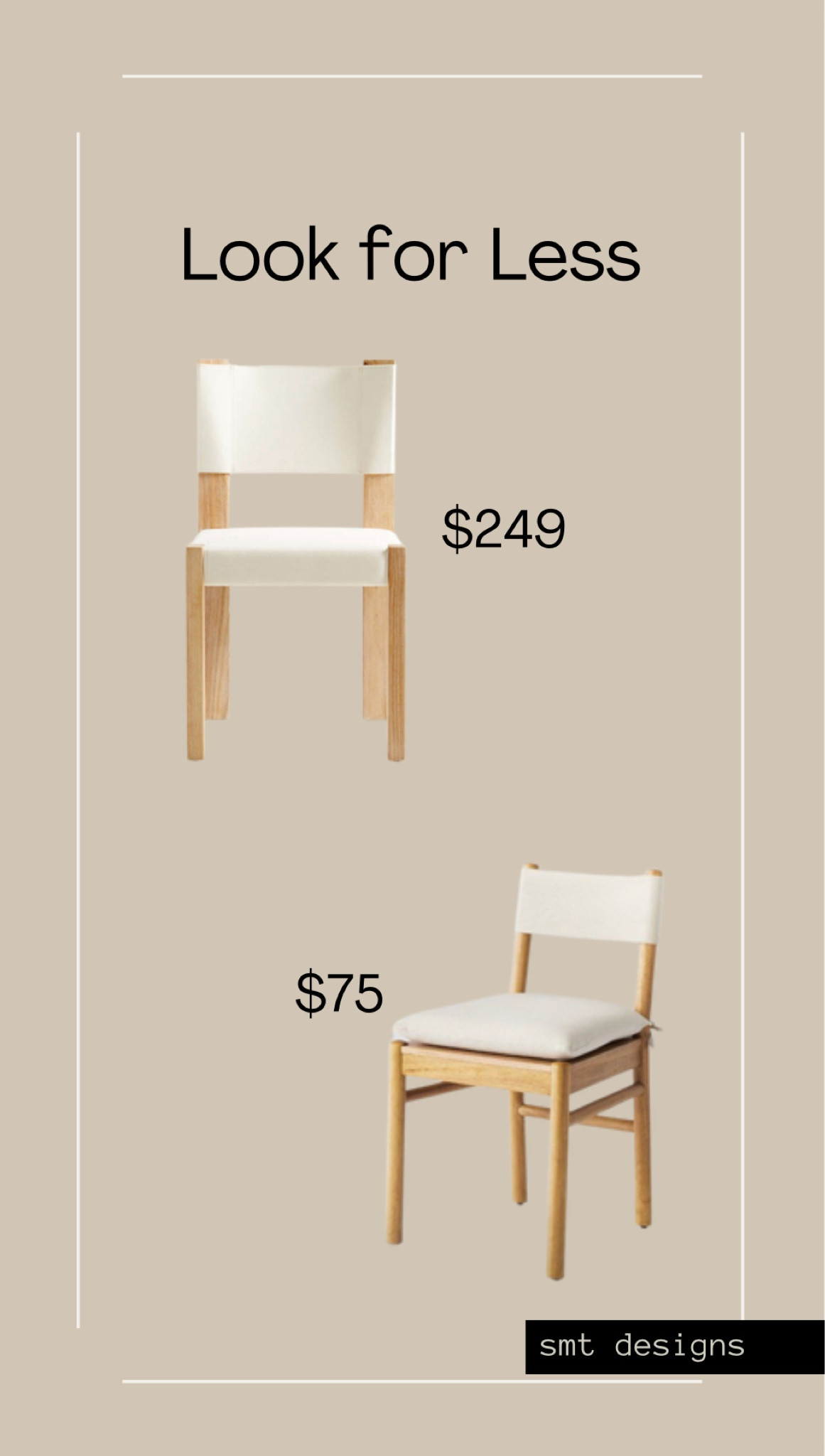 Look for less

Open back wood and white dining chairs, both on sale!

#LTKhome #LTKFind #LTKsalealert
