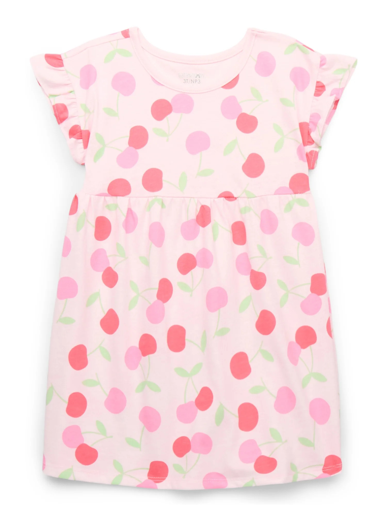 Garanimals Toddler Girl Print Dress with Short Ruffle Sleeves, Sizes 12M-5T | Walmart (US)