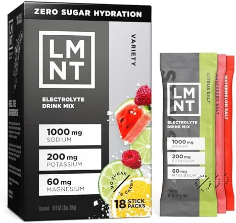 LMNT Zero Sugar Electrolytes - Variety Pack Bundle | Drink Mix | 18-Count | Amazon (US)
