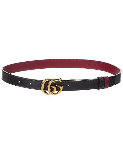 GG Marmont Thin Reversible Leather Belt | Rue La La