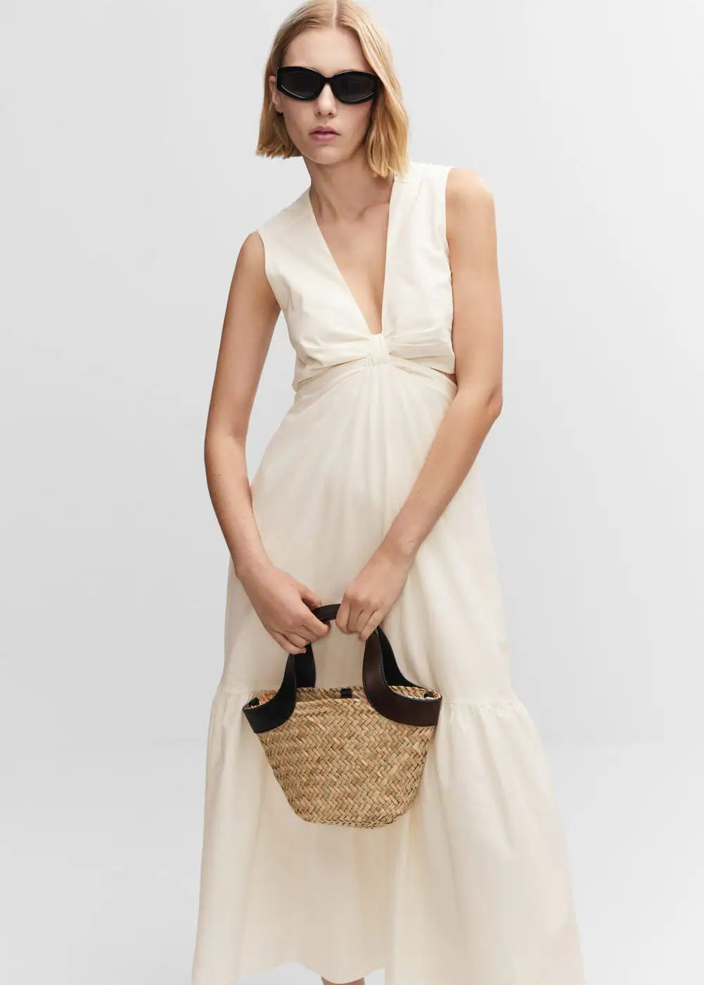 Knot dress with openings | MANGO (US)