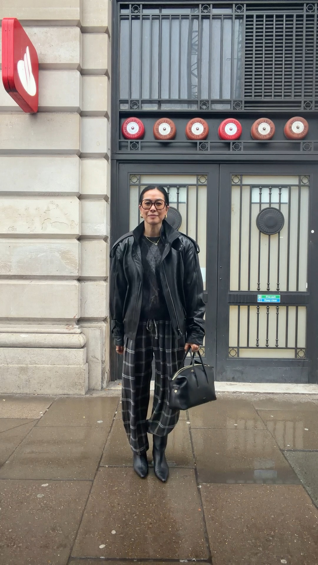 I’m wearing 
Ducie leather jacket size small
Plaid Baloons trousers size small
Massimo knit size medium
H&M boots
Demellier Stockholm bag 
Chanel glasses 3489q

#LTKFashionMonth #LTKuk #LTKspring