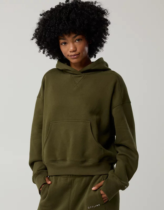 OFFLINE By Aerie Cloud Fleece Classic Length Hoodie | Aerie