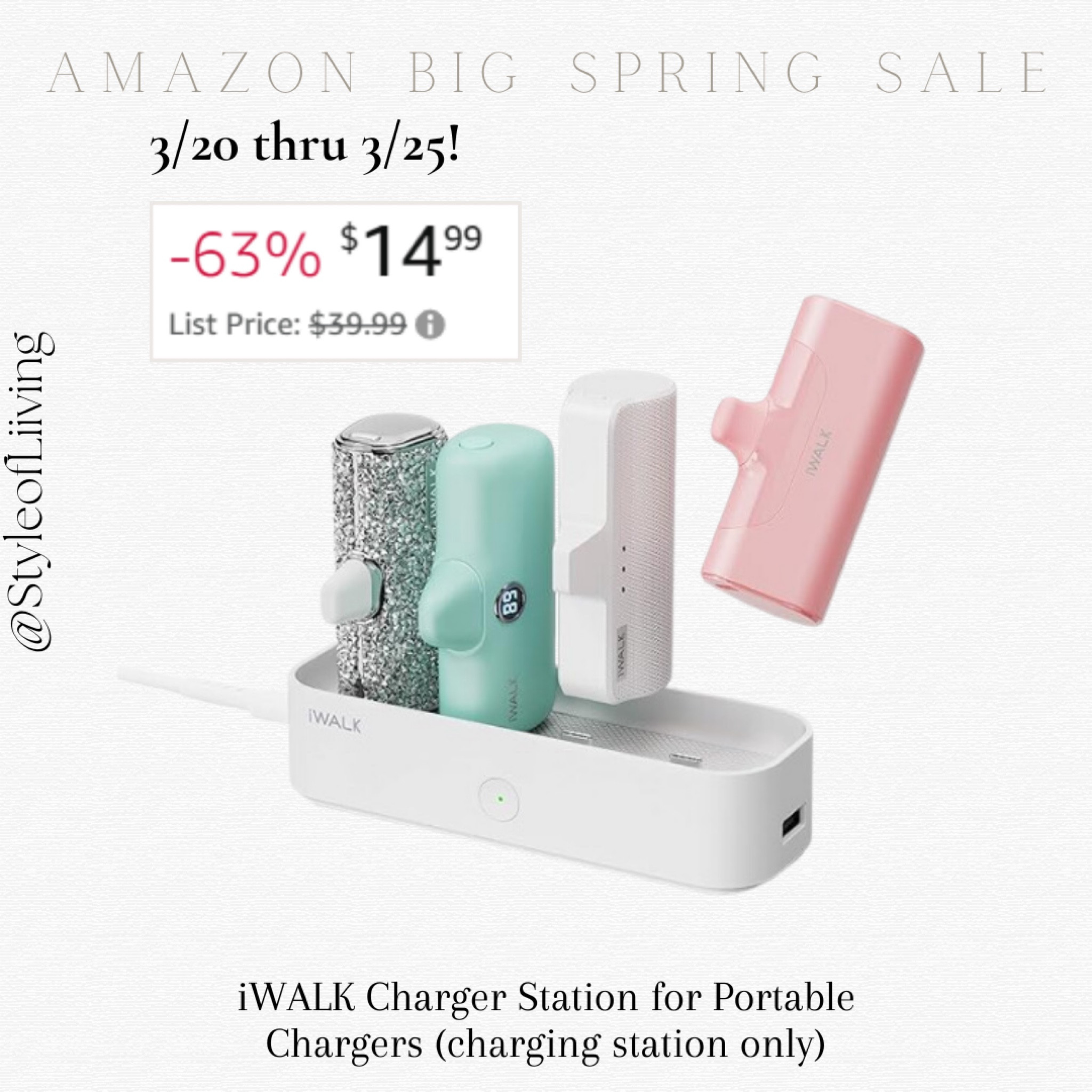 Amazon Spring sale! Charger station for portable chargers on sale less than $20!

#LTKsalealert #LTKSeasonal #LTKfindsunder50