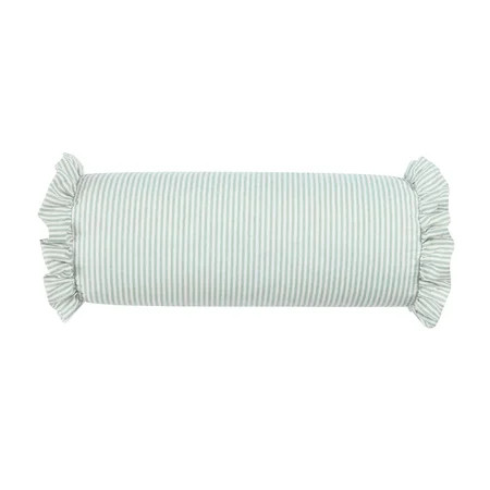 8" x 20" Green Striped Ruffle Bolster Decorative Pillow,1PCS,for Couch,Bed,Sofa,Long Cylinder Pillow with Frill Trim,Modern Farmhouse Home Accent,Green | Walmart (US)
