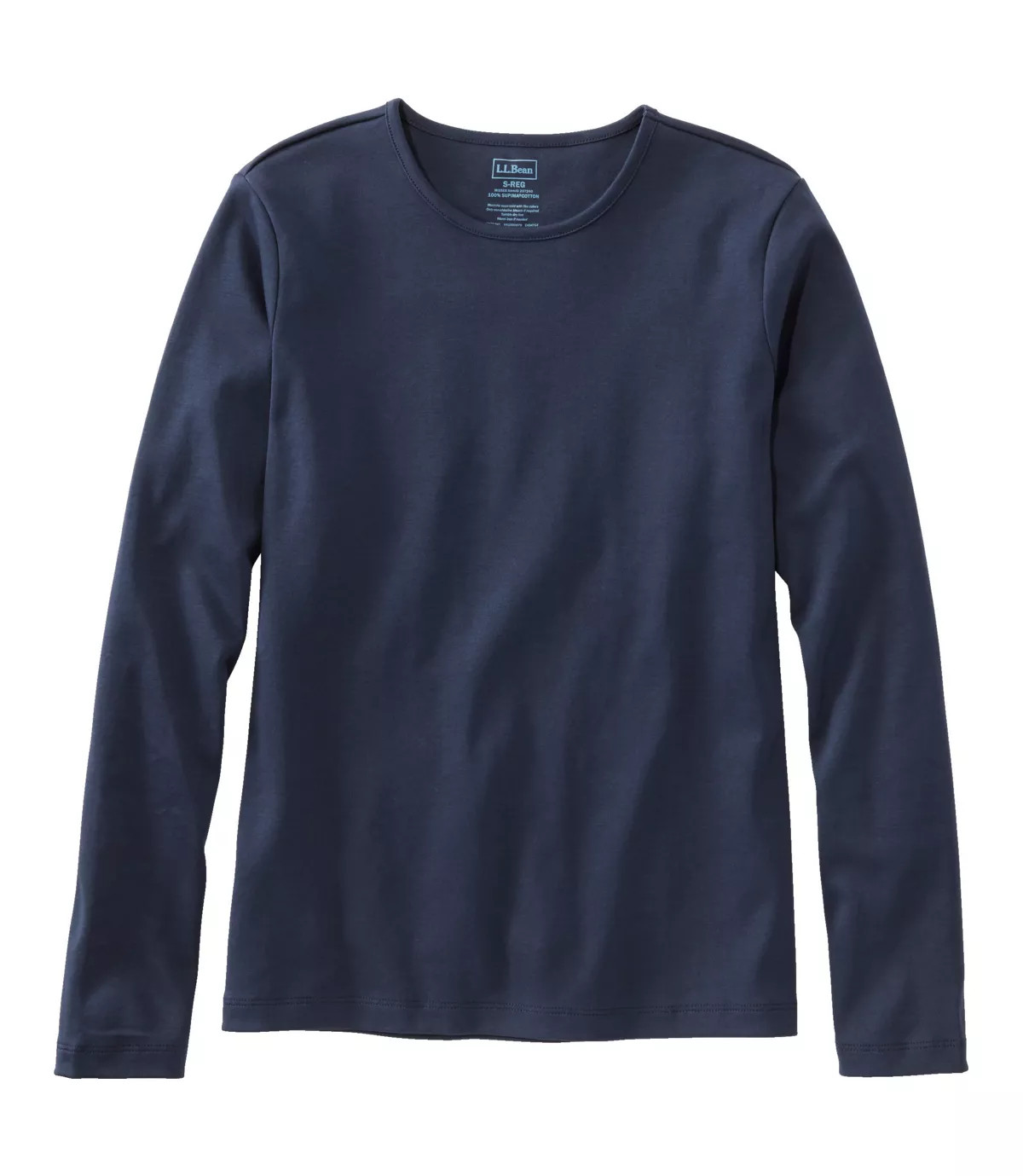 Women's Pima Cotton Tee, Long-Sleeve Crewneck | L.L. Bean