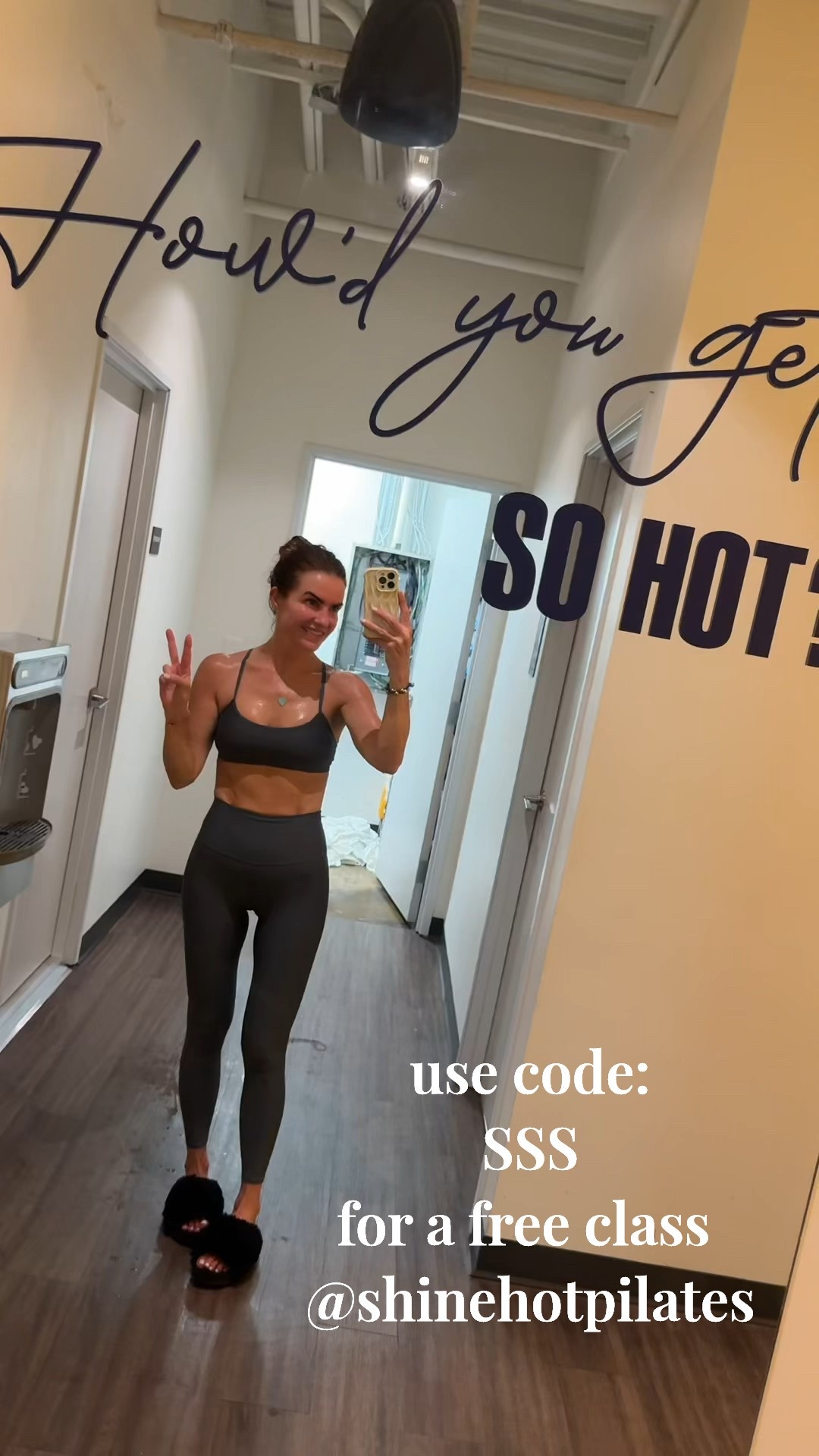 #takecareofyourselftuesday w @whitney.shinehot at @shinehotpilates today🥵 don’t forget you can get a free class w my code: SSS 

& shop my fav electrolytes, water bottle, mat & new new wkout set that hold you in, in all the right places~ it’s just that good, it lifts you up & pulls u in too🩶

runs tts wearing a small top & x-small bottoms + it comes in so many colors as well! #LTKSummerEdit 

#LTKBeauty #LTKFindsUnder100 #LTKActive