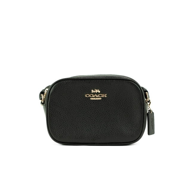 Coach (CA069) Jamie Mini Black Pebbled Leather Camera Crossbody Handbag | Walmart (US)