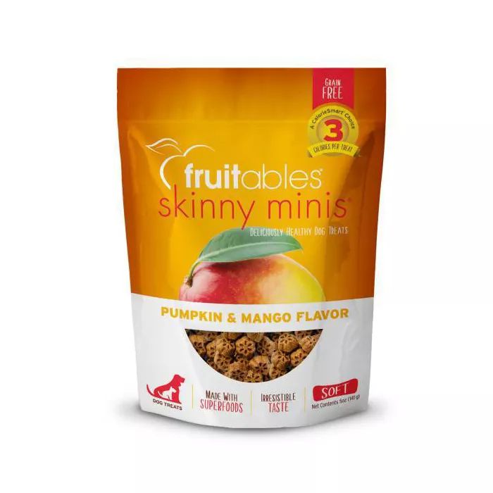 Fruitables Skinny Minis Pumpkin and Mango Flavor Healthy Low Calorie Dog Treats - 5oz | Target