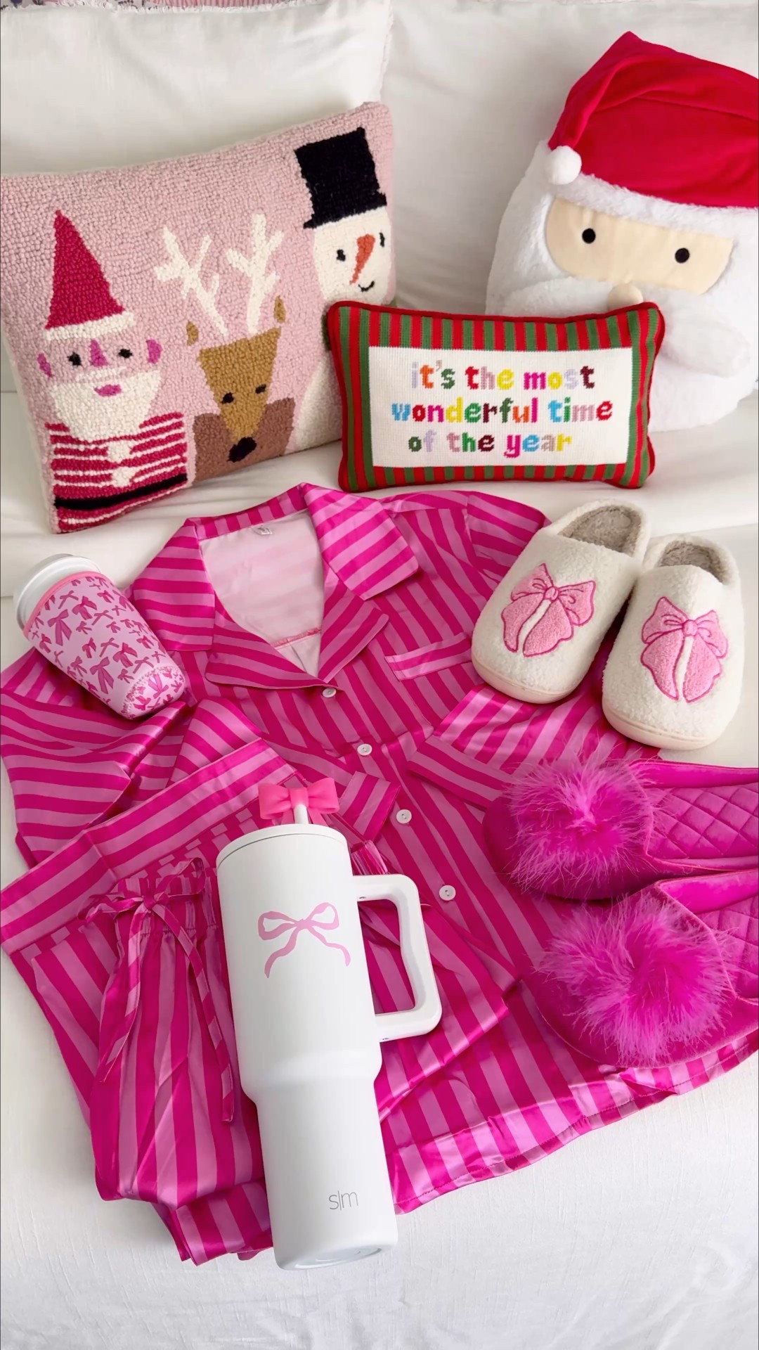 Amazon Christmas pajamas, amazon pajamas, striped pajamas, satin pajamas, amazon gifts for her, amazon gift guide for her, amazon gift ideas for her, Eloise, pink Christmas 



#LTKHoliday #LTKFindsUnder50 #LTKGiftGuide