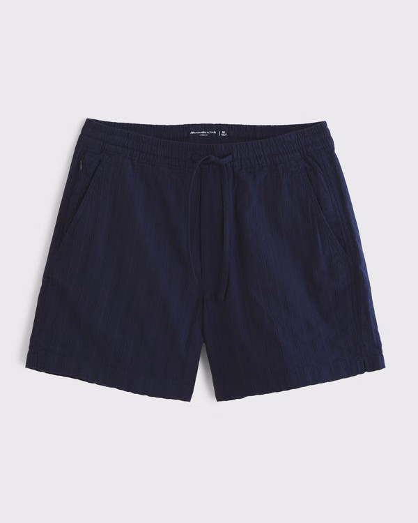 Linen-Blend Pull-On Short | Abercrombie & Fitch (US)