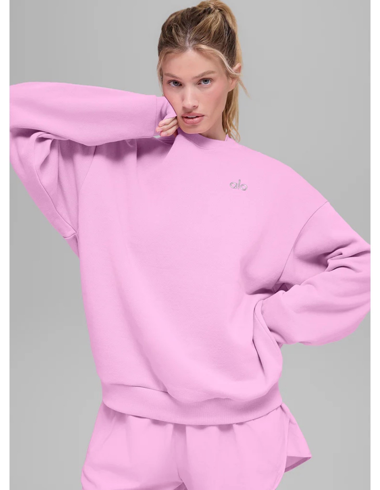 Alo pink sweatshirt that I’m wearing in IG stories today 

Need to get photo of me in it 

#LTKOver40 #LTKootd #LTKmomlife