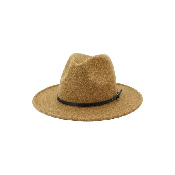 Doublju Women's Wool Fedora Panama Hat with Belt | Walmart (US)