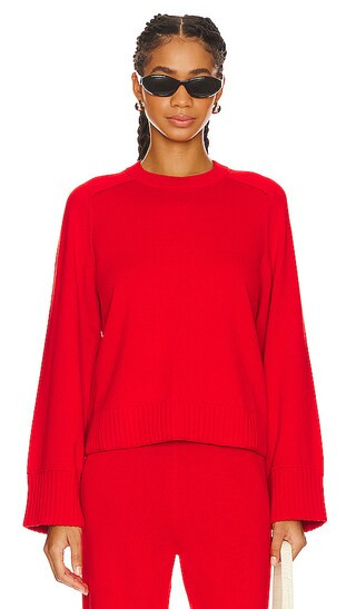 Raglan Crewneck Sweater in Vernis Red | Revolve Clothing (Global)