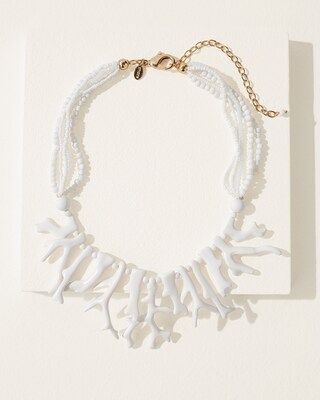 Summer White Coral Bib Necklace | Chico's