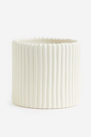 Large Stoneware Plant Pot - Natural white - Home All | H&M US | H&M (US + CA)