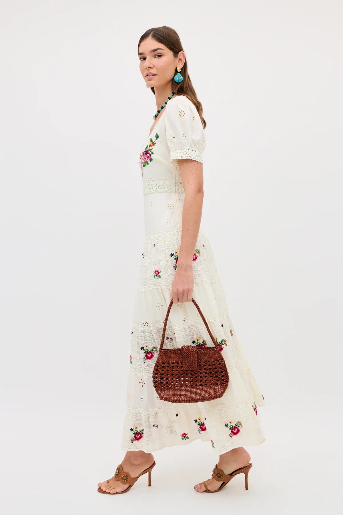 Cady - Spring Rose Embroidery Cream | Rixo