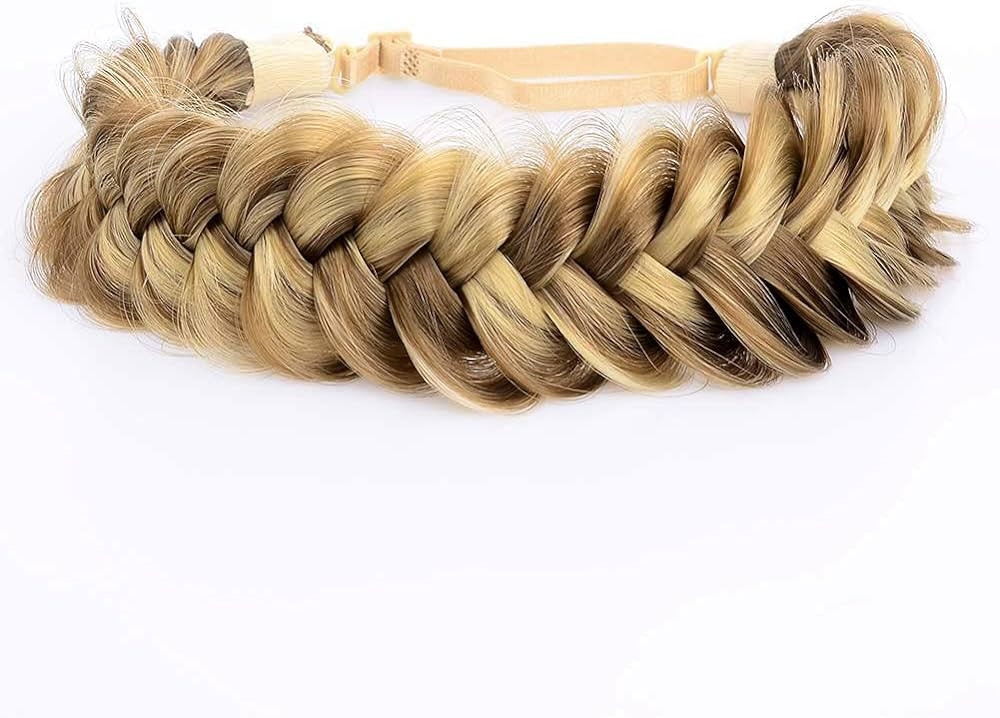 DIGUAN Messy Wide 2 Strands Synthetic Hair Braided Headband Hairpiece Women Girl Beauty accessory... | Amazon (US)
