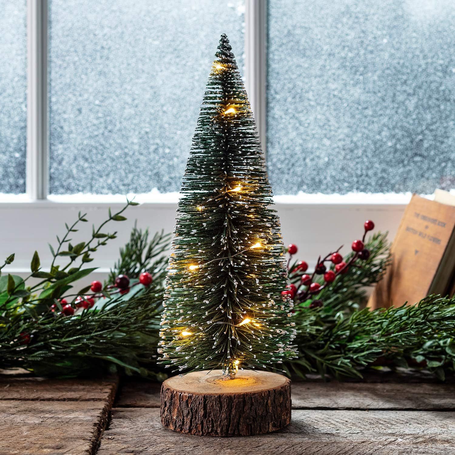 Lights4fun, Inc. 12” Pre Lit Battery Operated LED Mini Christmas Tree Decoration | Amazon (US)