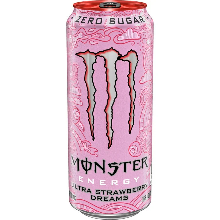 Monster Energy Ultra, Strawberry Dreams, Sugar Free Energy Drink, 16 Fl Oz | Walmart (US)