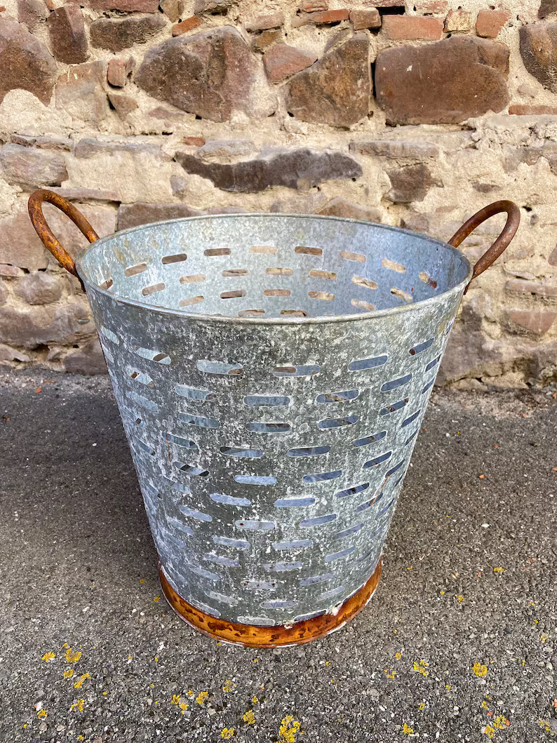 Rustic Olive Bucket/basket.farmhouse Decor, Storage, Flowers Pot - Etsy Canada | Etsy (US)