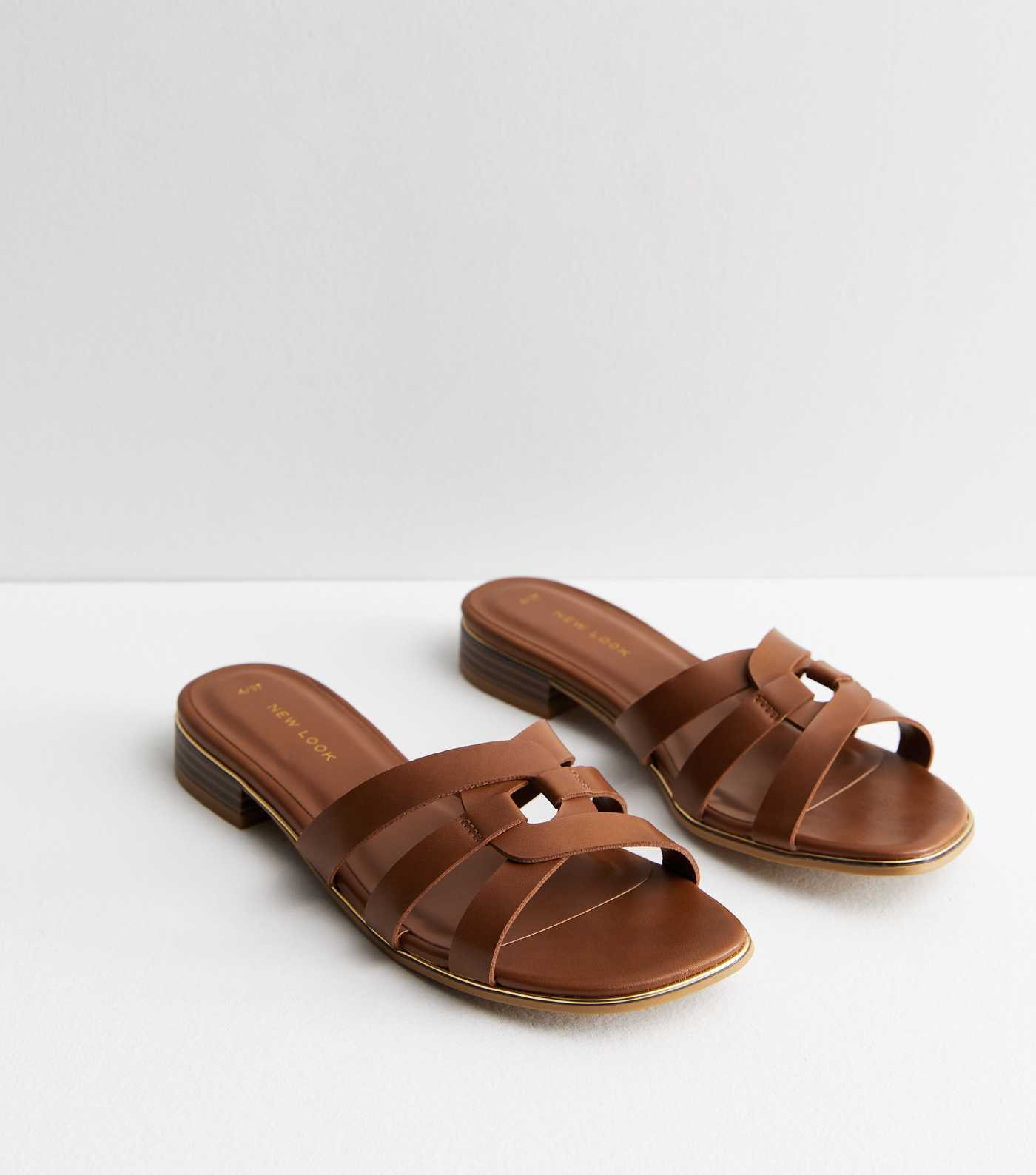 Tan Metal Trim Mule Sliders
						
						Add to Saved Items
						Remove from Saved Items | New Look (UK)