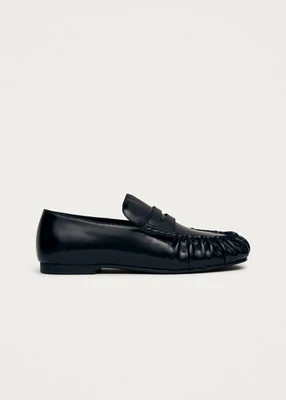 Aven Black Leather Loafers | ALOHAS (Global)