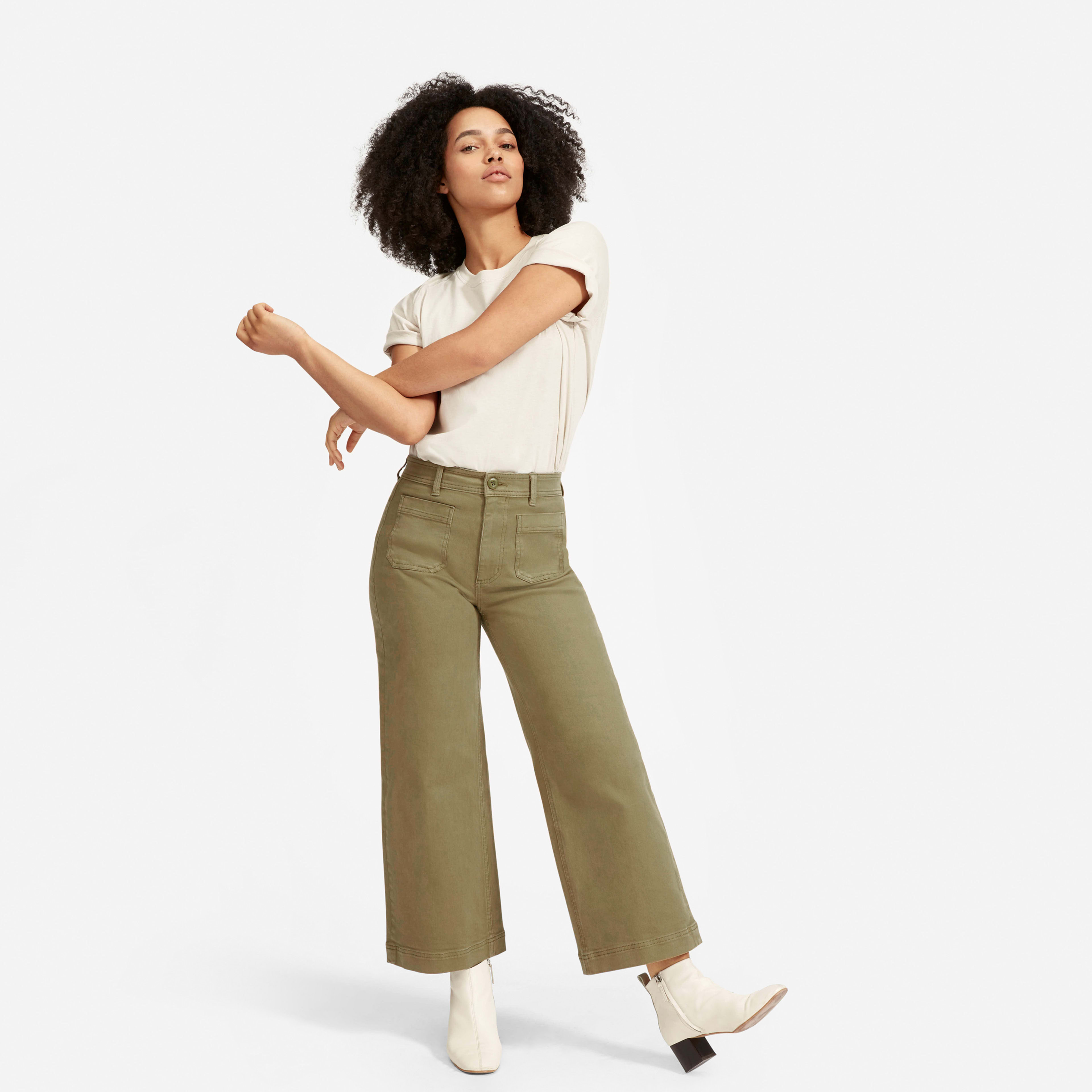 The Wide-Leg Crop Patch Pocket Pant | Everlane