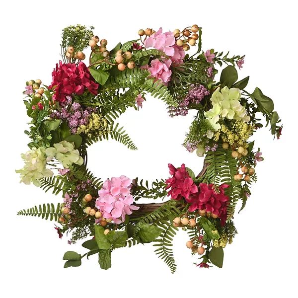 National Tree Company Artificial Hydrangea Flowers Wreath | Kohl's