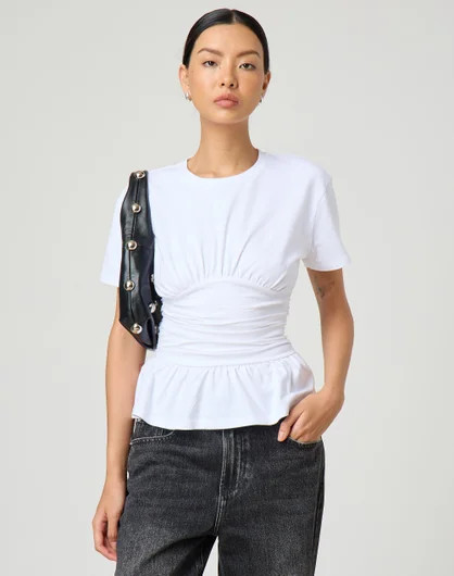 Cotton Wrap Waist Tee | Glassons (Australia)