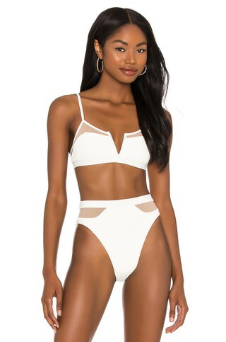 L*SPACE Sadie Bikini Top in Cream from Revolve.com | Revolve Clothing (Global)