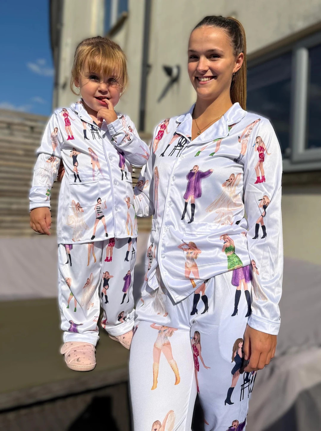 Matching Adults and Kids Taylor White Long Sleeve Pyjamas / Pajamas / Pjs - Etsy Canada | Etsy (US)