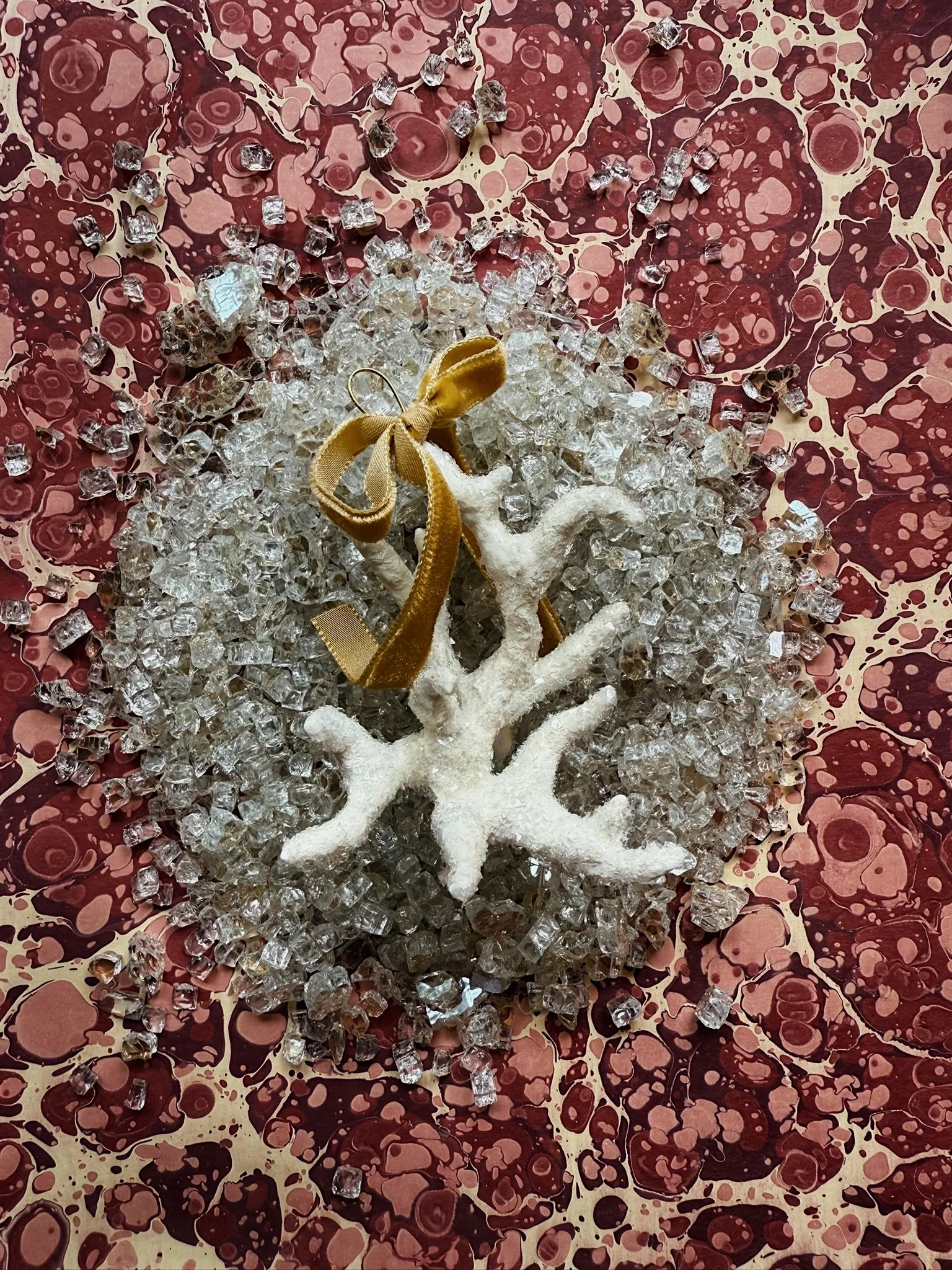 Coral Gilded Shell Ornament in Natural | Parterre