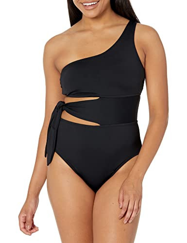 La Blanca Women's Island Goddess One Shoulder Mio One Piece Swimsuit, Black, 4 | Amazon (US)