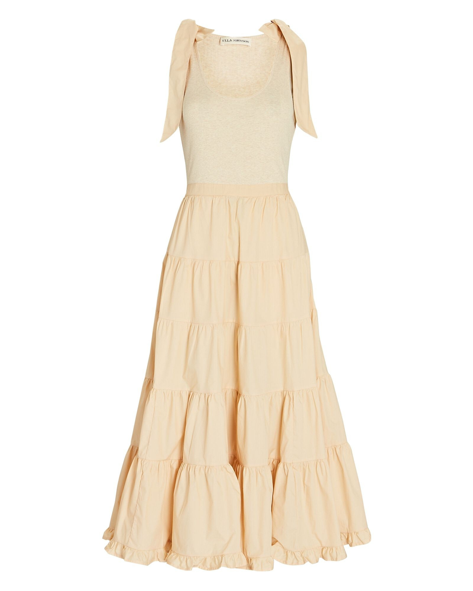 Hope Tie-Shoulder Poplin Midi Dress | INTERMIX