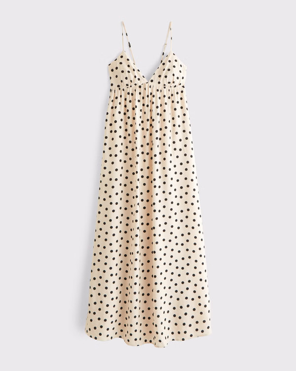 Bra-Free Flowy Tie-Back Maxi Dress | Abercrombie & Fitch (US)
