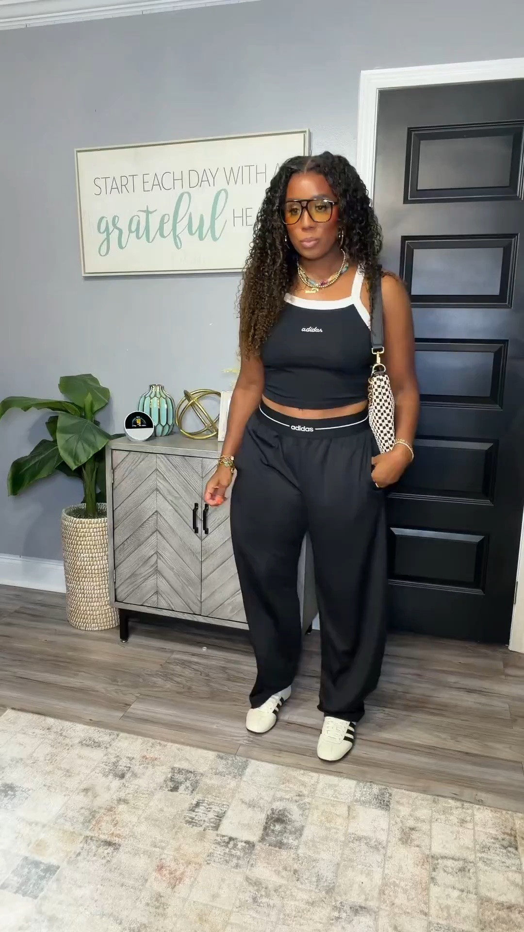 These new Adidas arrivals are giving sporty, elevated, and effortlessly chic. 🤍 Whether you’re into bold statement pieces like the snakeskin collection or timeless staples in olive, navy, black, and brown, these looks are made to mix, match, and wear on repeat.

Perfect for:
✈️ Travel days
☕ Coffee runs
🛍️ Shopping
🏃🏾‍♀️ Errands
🥐 Brunch
🏫 School pickup
🎥 Content days
🤍 Casual date nights

SIZING REFERENCE:
📏 5’5” | 165 lbs | Size 10

I’m wearing a Medium in all of the Adidas pieces shown.

#fashionover40 #adidasstyle #adidaswomen #athleisurestyle #sportychic