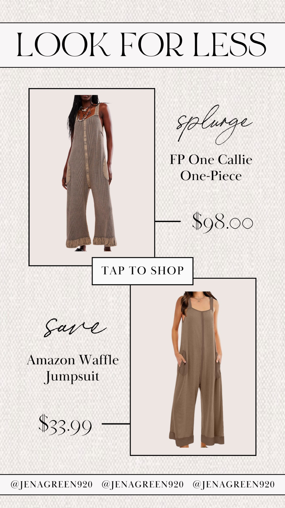 Look for Less | Save vs Splurge | Splurge vs Save | Free People Look for Less | Luxe for Less

#LTKstyletip #LTKfindsunder100 #LTKfindsunder50