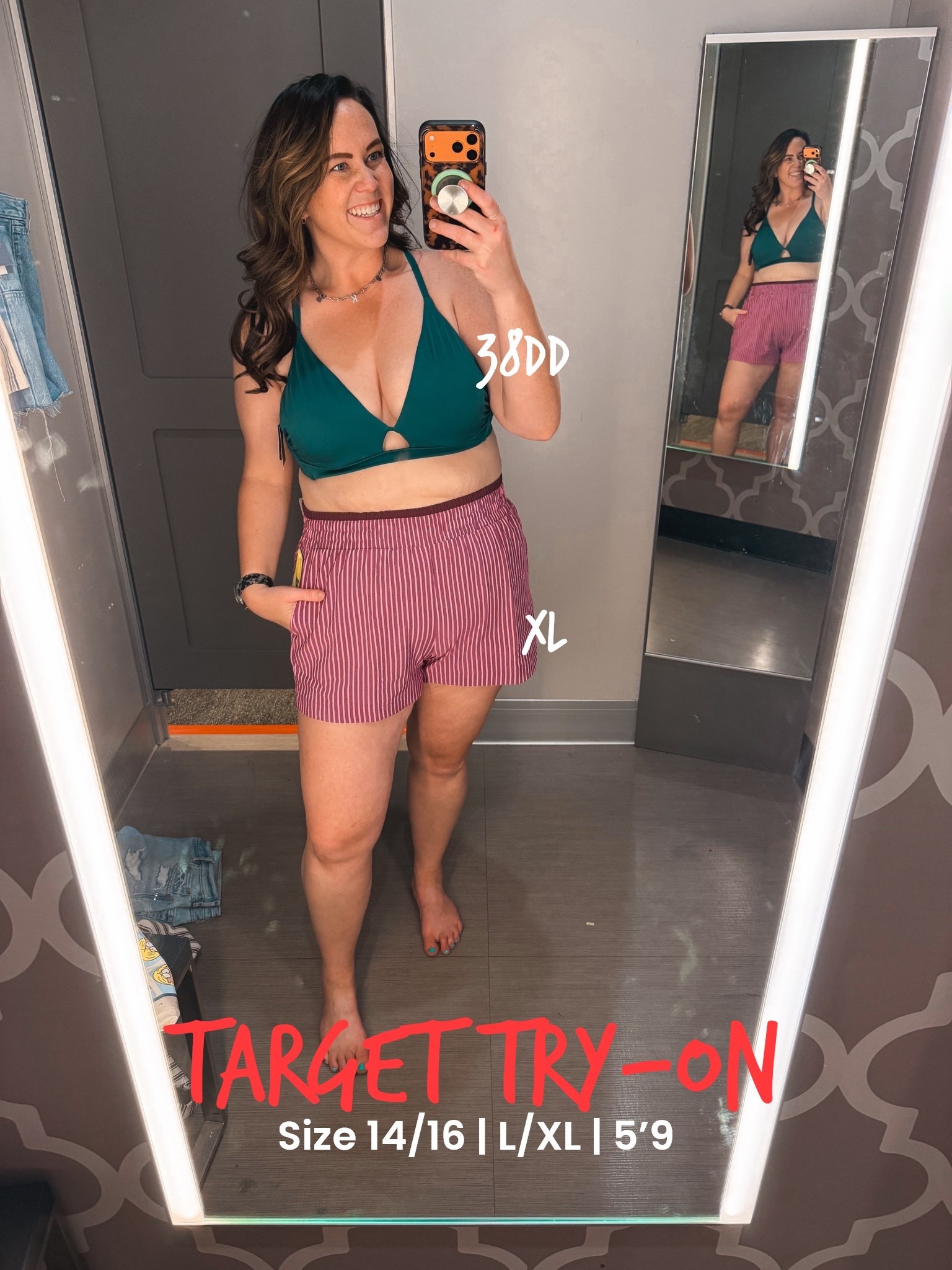 The swimsuit I almost went back for 😭 I just couldn't buy another one! But the support in this top is unbelievable. LOVE LOVE! 10/10 would recommend, I'm a 38DD, wearing the 38DD, and it fit like a charm! 🤌

And the shorts!!! That color!!! I'm not usually a pink gal, but the burgundy mix pulls it together perfectly 🙌🏼 Wearing the XL in the bottoms and they felt so great. Again, too many shorts, had to put them back! 😭

Top: size 38DD
Shorts: size XL

Size 14/16 | L/XL | 5'9" | 38DD

#LTKSeasonal #LTKMidsize #LTKSwim