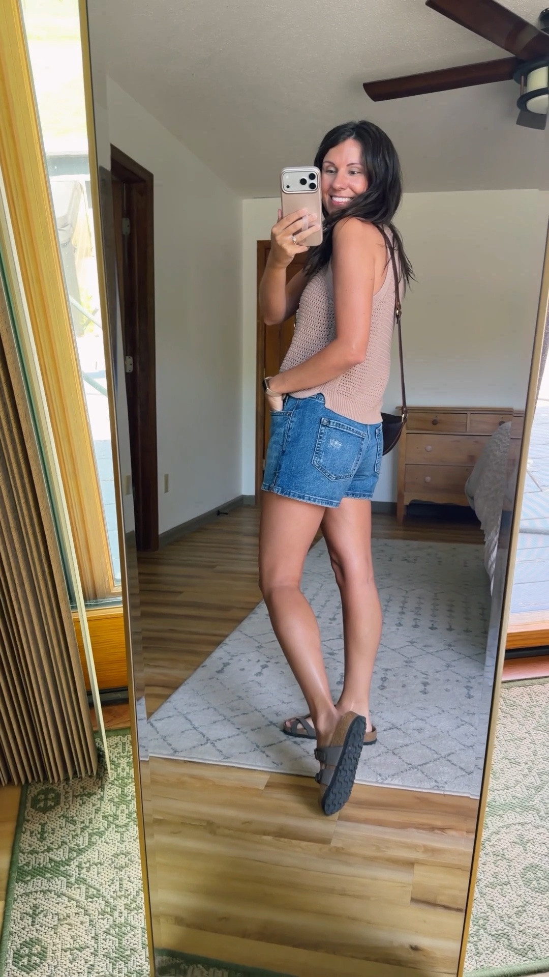 Small in my apricot in my tank, small in my bra, 00 in my denim shorts (medium wash—size up if you want looser! Waist is tighter). My sandals are size 36. My necklace is from Acorns and Twine and I highly recommend. I also linked similar!
My bag is the small one🤎

#LTKSeasonal #LTKPetite #LTKootd