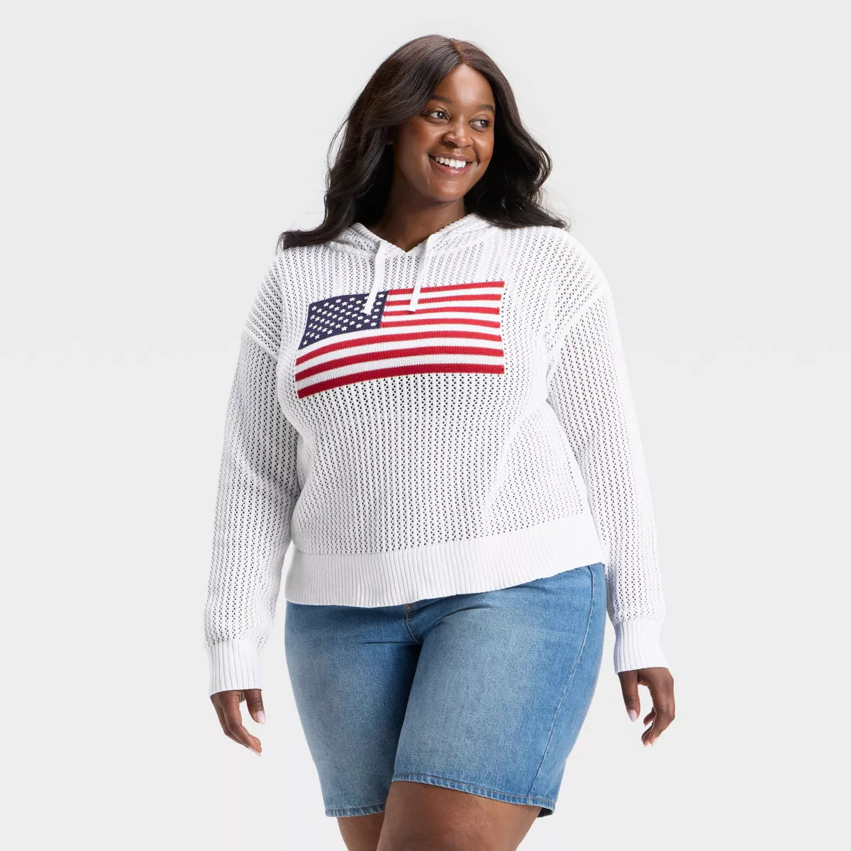 Women's Open Stitch Hooded Pullover Sweater - Universal Thread™ | Target