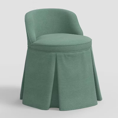 Payton Teen Vanity Chair in Classic Linen Seaglass - Threshold™ designed with Studio McGee | Target