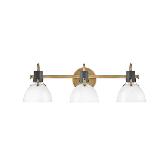 Vienna White Glass Vanity Light - 3 Light | Shades of Light