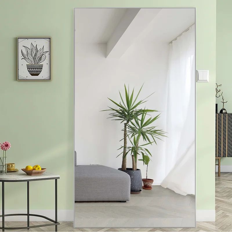 Oversized & Large Full Length Silver Framed Wall Mirror | Wayfair North America