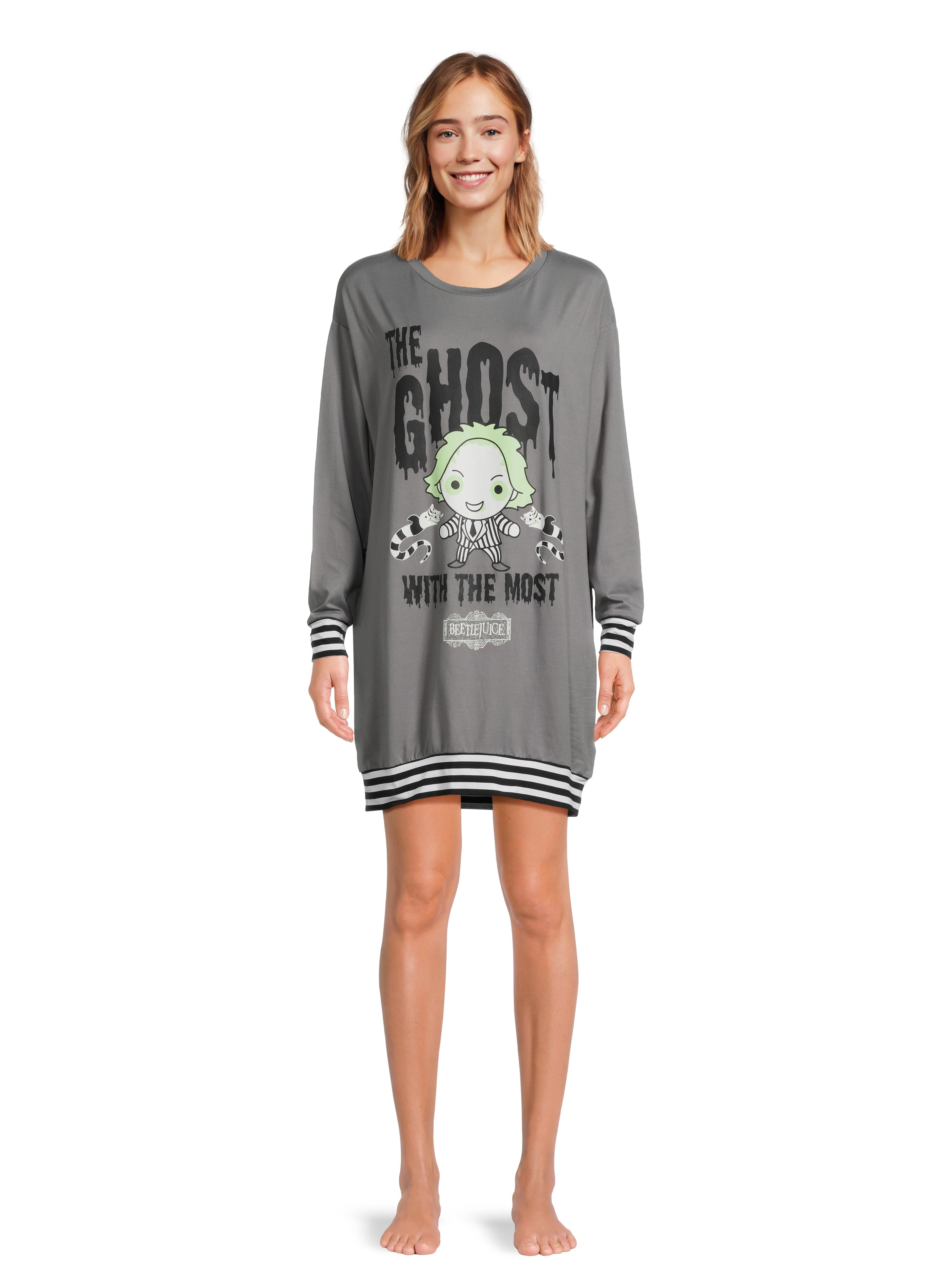Warner Bros. Beetlejuice Women's Sleepshirt, Sizes XS-3X - Walmart.com | Walmart (US)