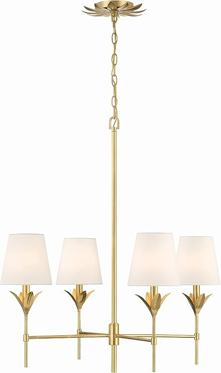 Crystorama Broche 4 Light Antique Gold Chandelier | Amazon (US)